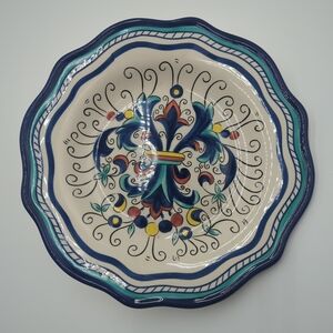 Pier 1 San Marino Indigo Floral Salad Lunch Plate 8.5 - Blue White Ceramic